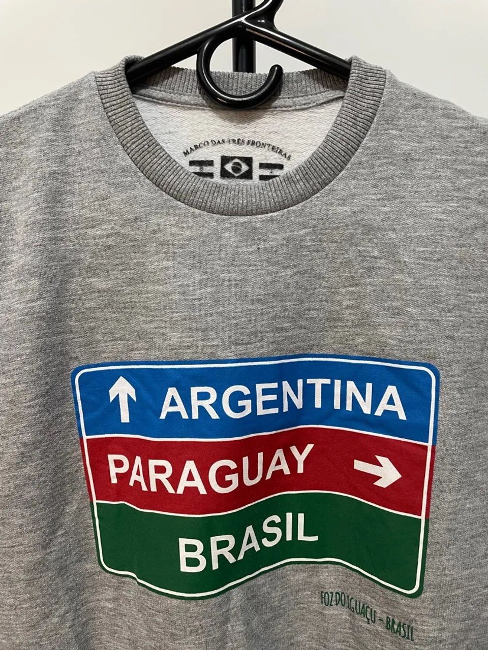 Moletom Cinza - Argentina, Paraguai e Brasil - Foto 3