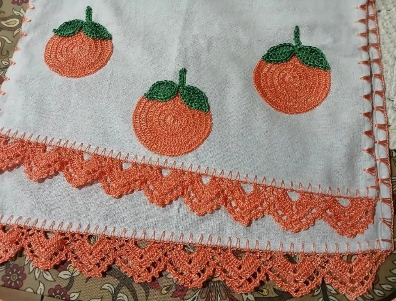 Pano Prato CROCHÊ branco 45×71cm - Foto 5