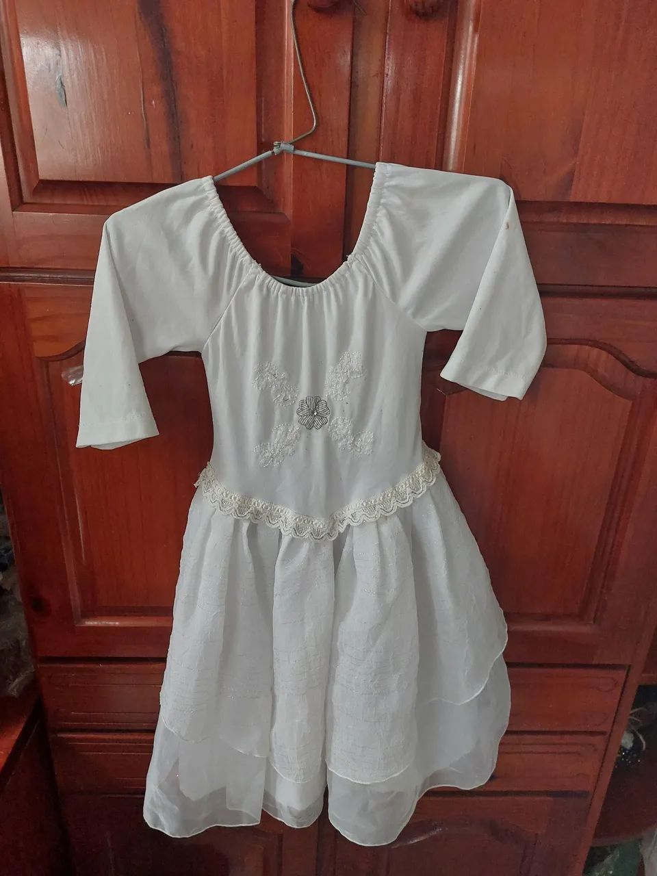 Vestido Infantil Branco - 6 anos