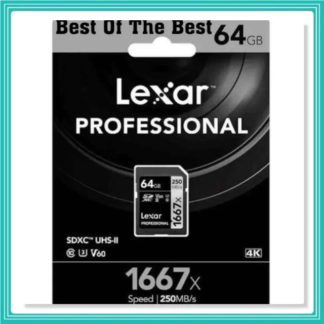 Cartão De Memória Lexar Professional 1667x 64 GB SDXC UHS-II U3