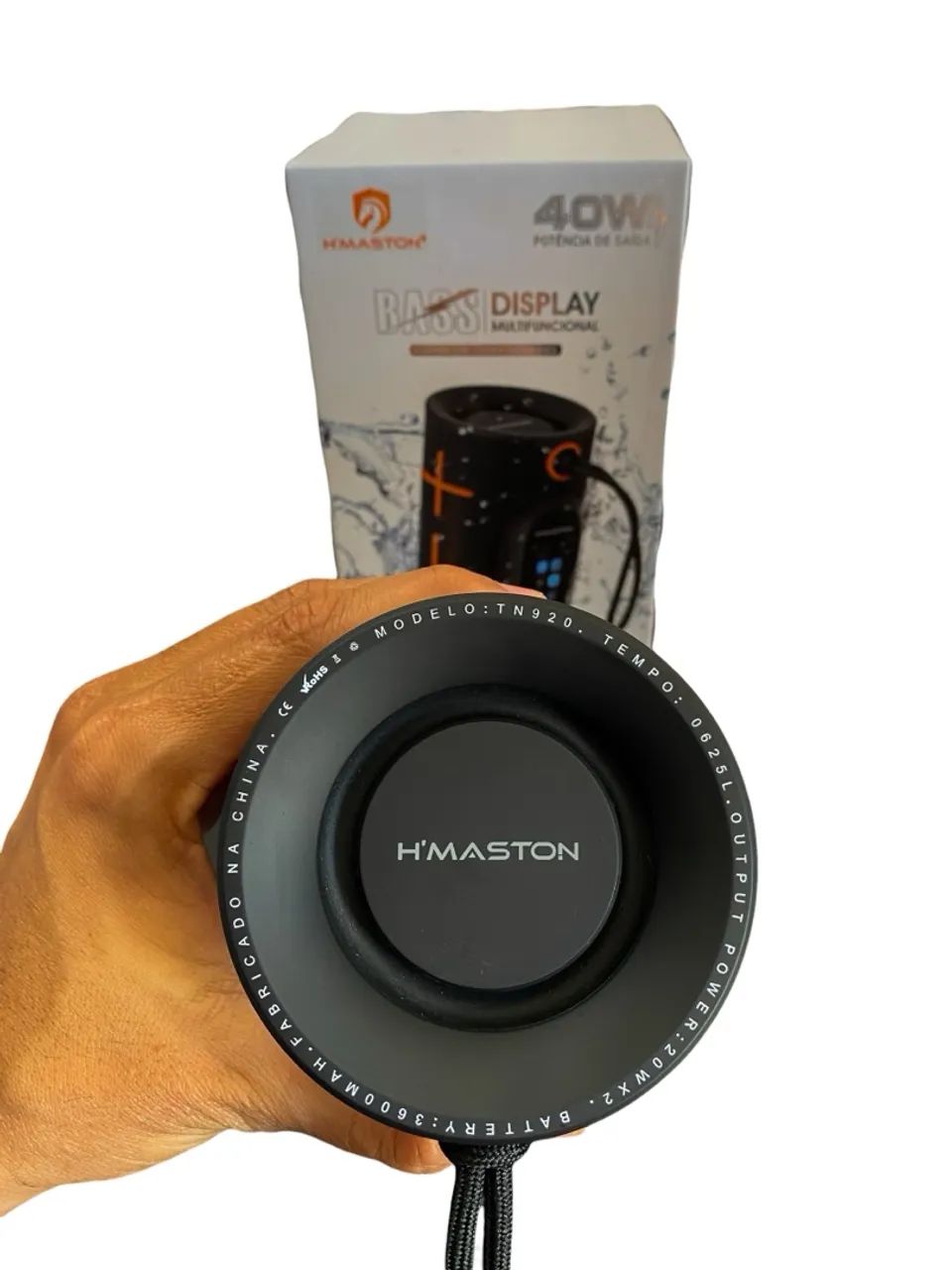 CAIXA DE SOM TN920 HMASTON IPX6 COM DISPLAY 40W - Foto 4