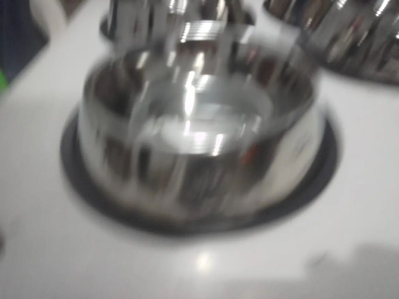 Comedouros em inox, com base de borracha  - Foto 4