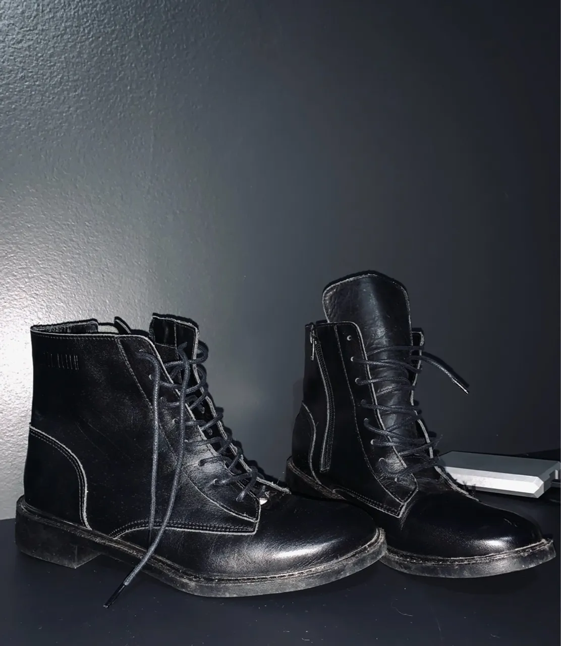Botas de couro pretas Santa Lolla