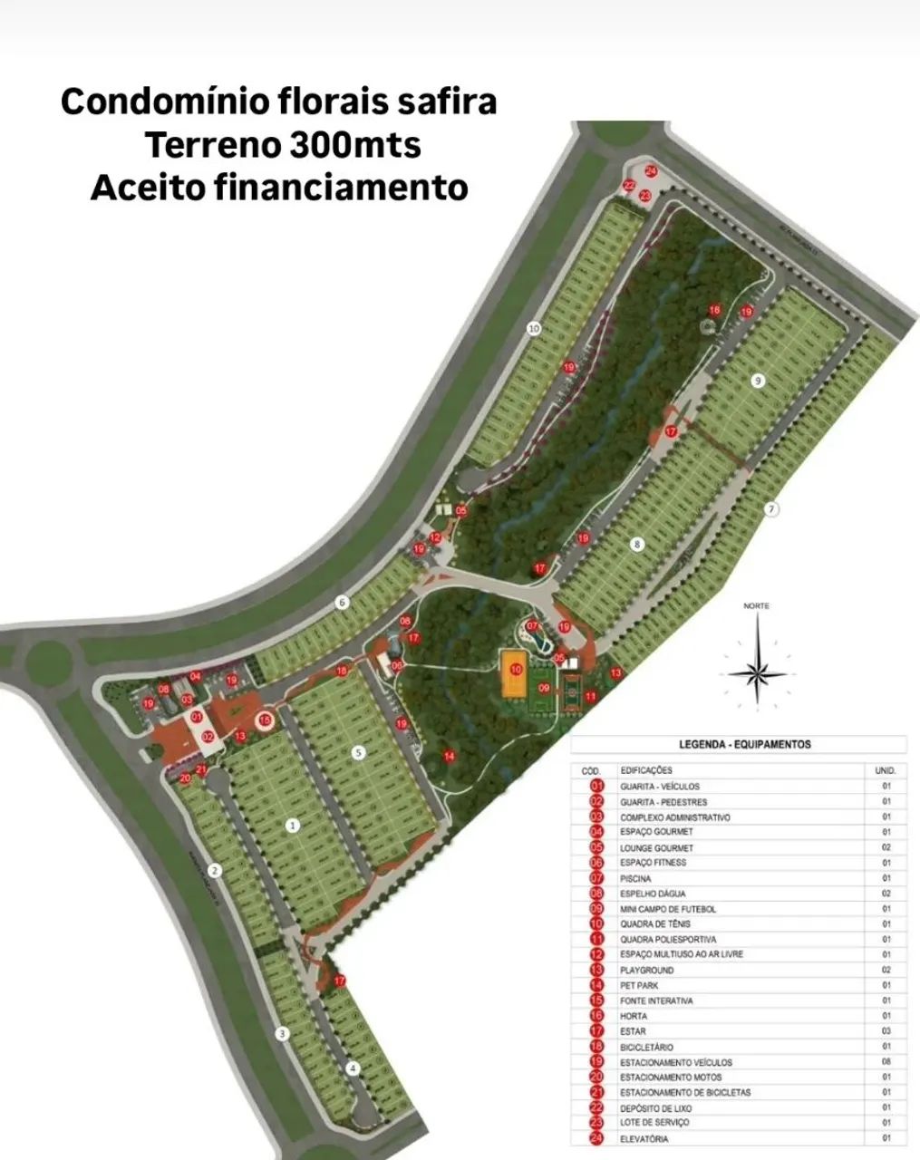 terreno condomínio florais safira 300mts 