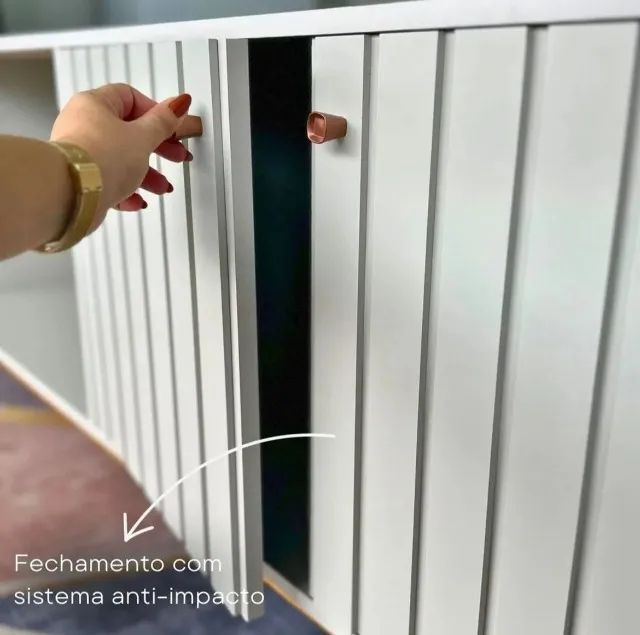 Bancada Permóbili Holanda 100% MDF - Off White/Cinamomo - Montagem Grátis  - Foto 3