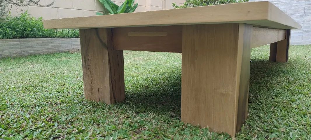 Mesa de centro em madeira, com detalhes em marchetaria - Foto 3