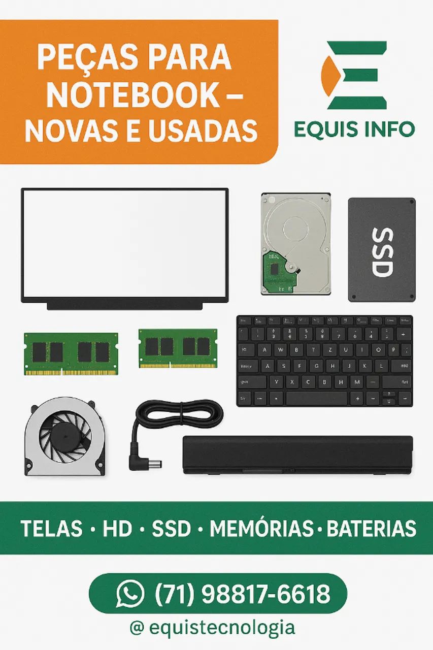 Peças e Partes Para Notebook - Novas e Usadas