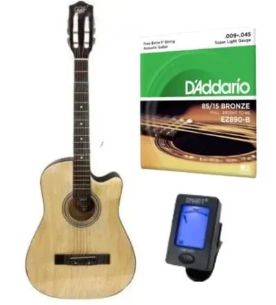 VIOLAO ACUSTICO CUTWAY 38A-NT + Encordamento D'addario + Afinador