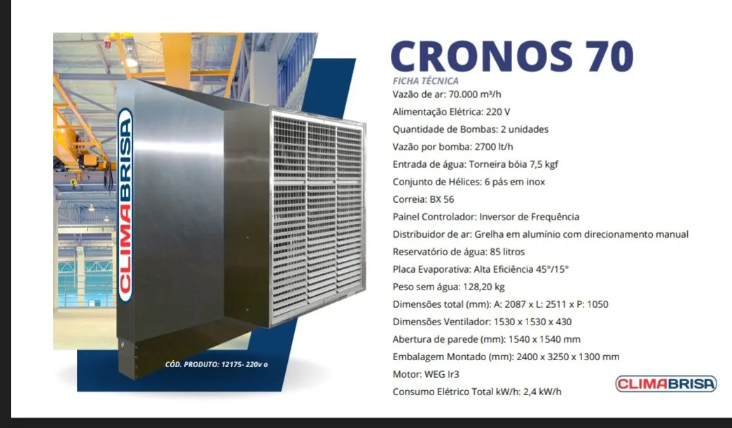 Climatizador Cronos 70 - Clima Brisa