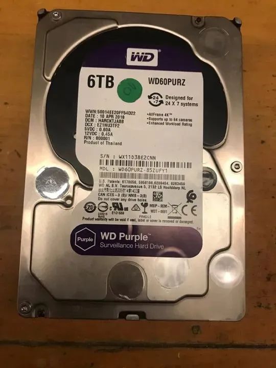 HD Western Digital Purple 6TB
