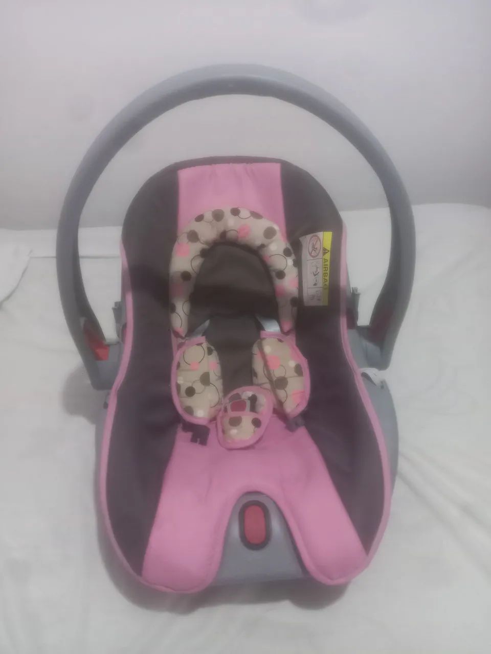 Bebê Conforto Rosa e Cinza - Foto 2