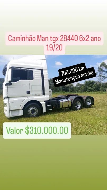 Caminhão Man Tgx 28440 6x2 Ano 19/20 - 700.000km