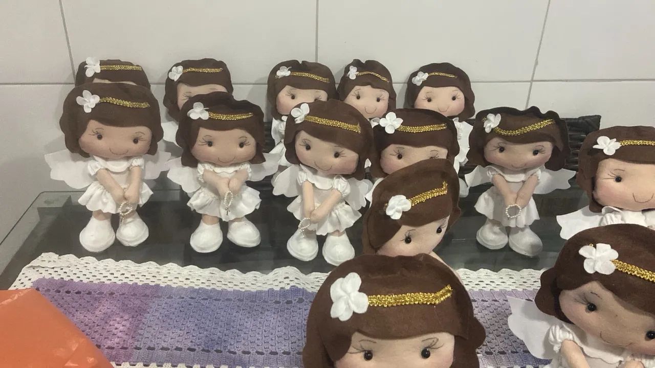 Bonecas de feltro Anjo da Guarda - 15 peças