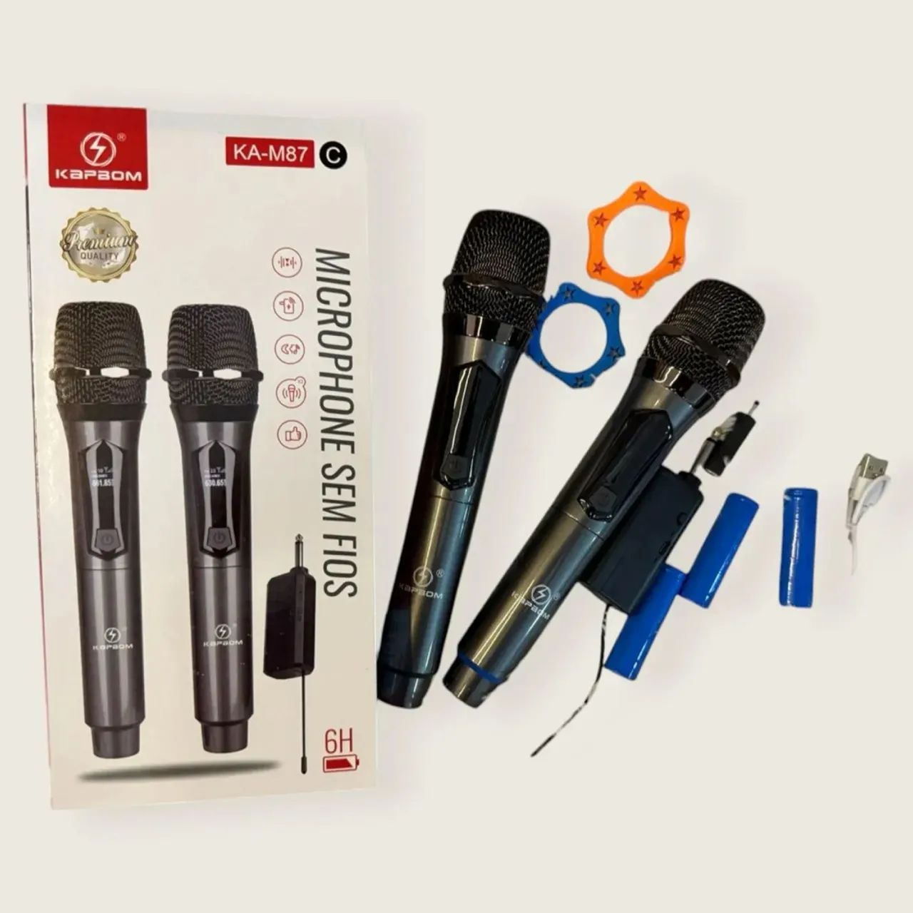 Microfone Sem Fio KAPBOM KA-M87