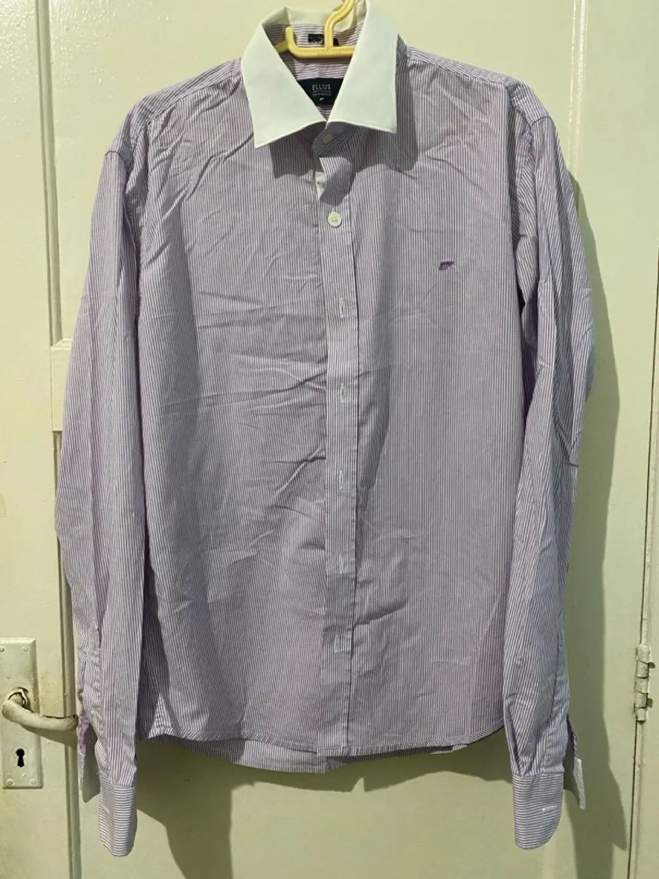 Camisa Ellus lilás Original tam2 listrada