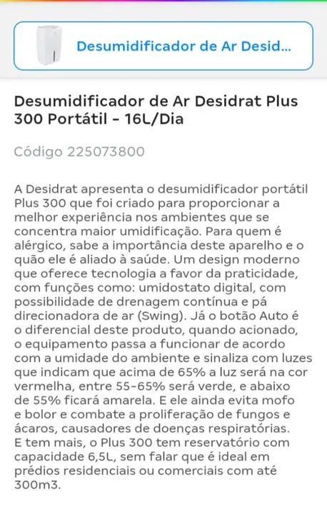 DESUMIDIFICADOR DESIDRAT PLUS 300 - Foto 3