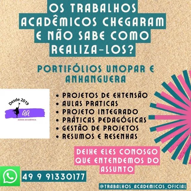 Ajuda Academia - Portifólio Anhanguera e Unopar