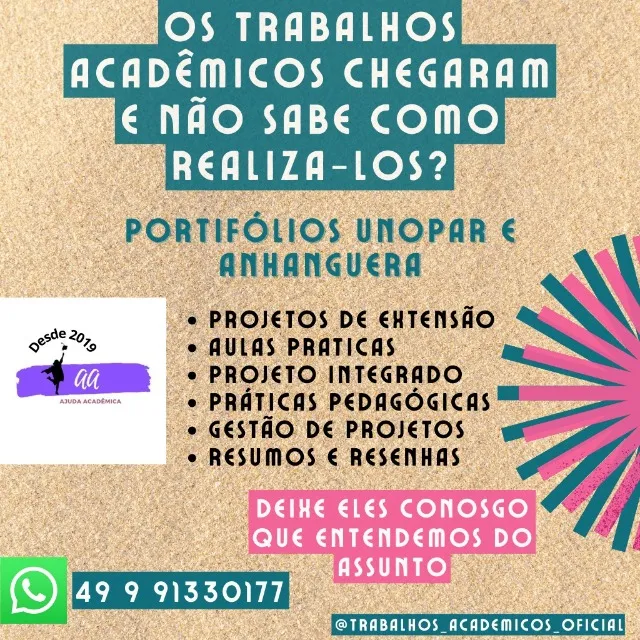 Ajuda Academia - Portifólio Anhanguera e Unopar