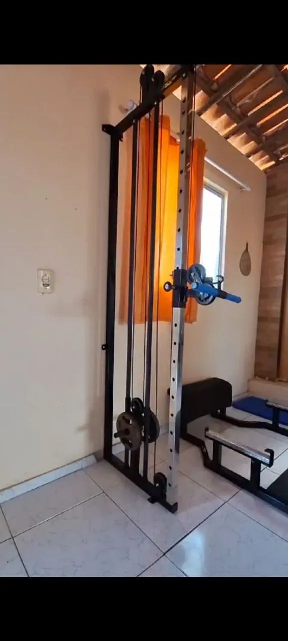 Polia mono Cross regulável musculação
