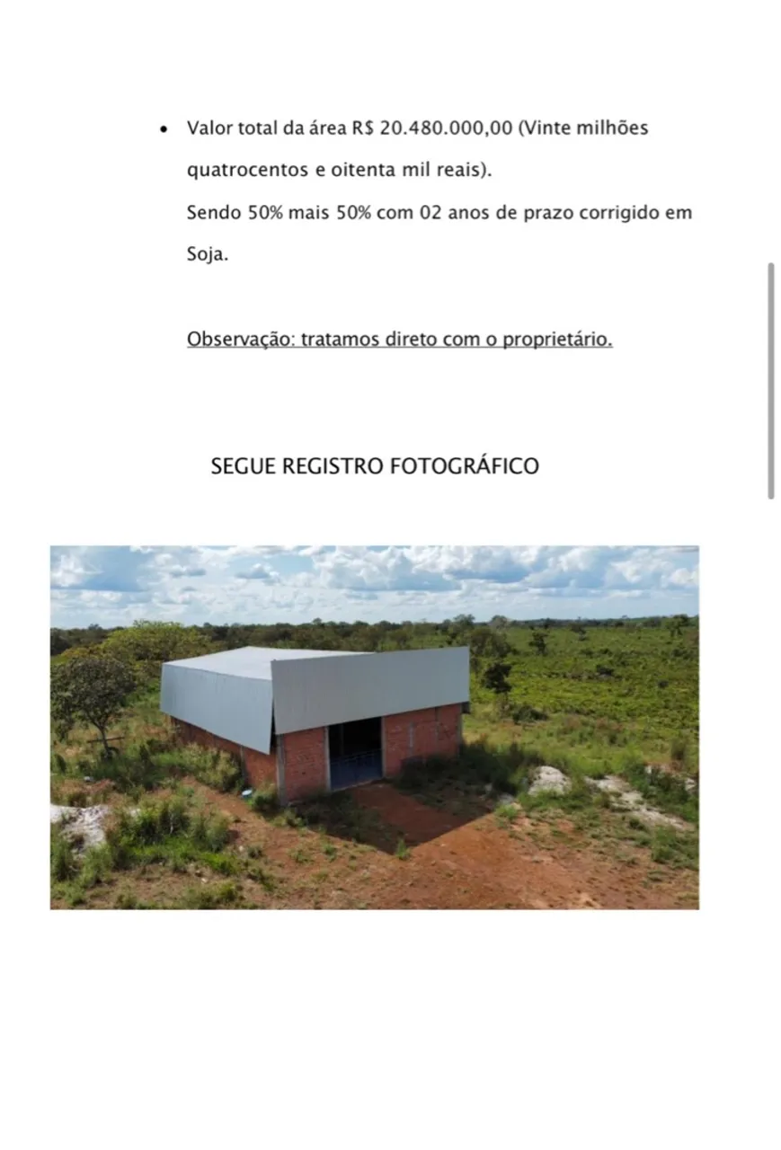 Vendo Fazenda de 256 Alqueires