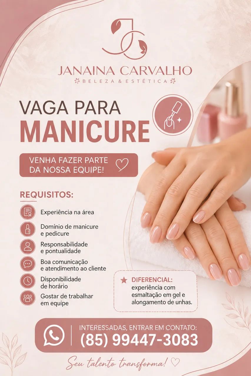 Vaga de manicure 