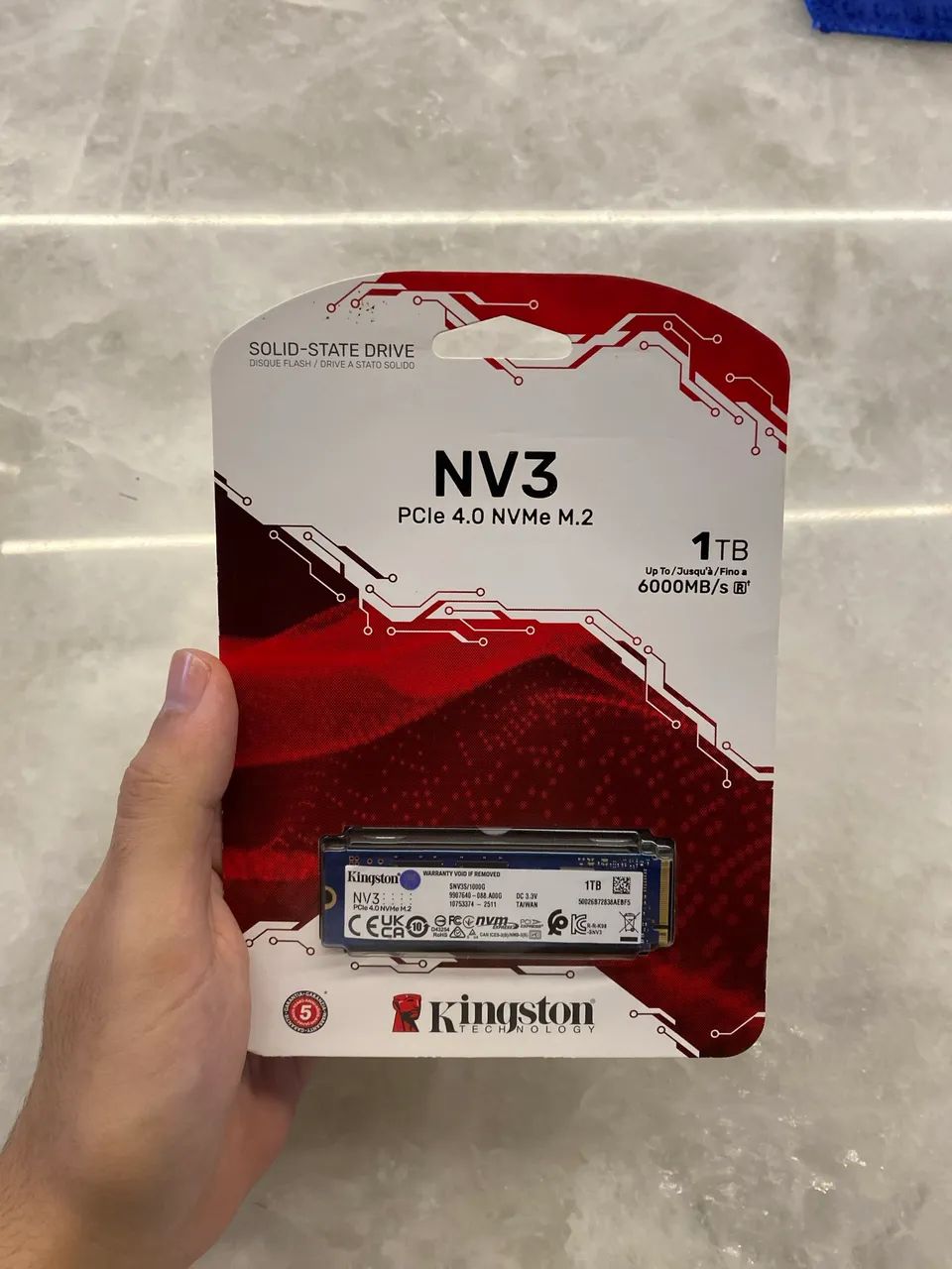 Memória Ssd Kingston 1Tb nv3 - 6.000 mb/s. - Foto 3