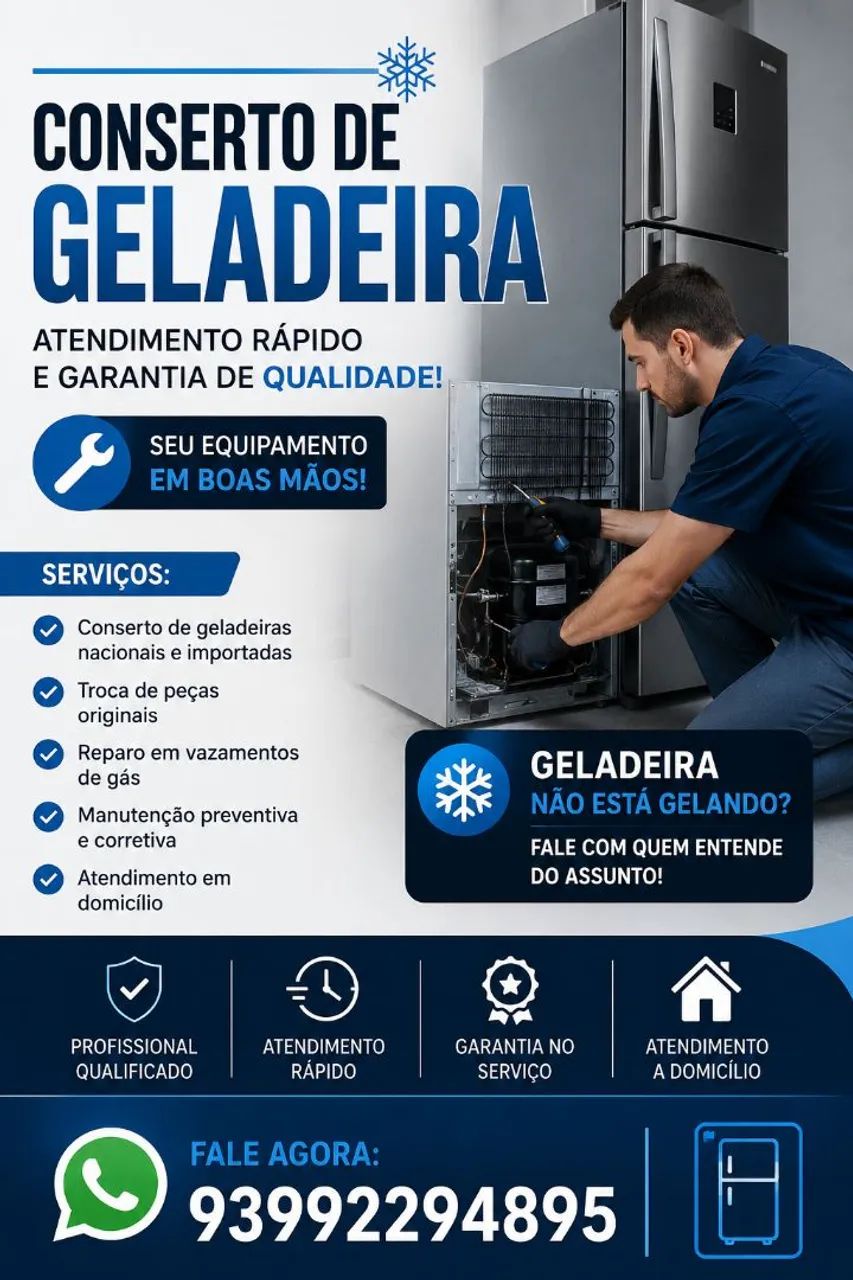 CONSERTO DE GELADEIRAS - ATENDIMENTO RÁPIDO! ?,