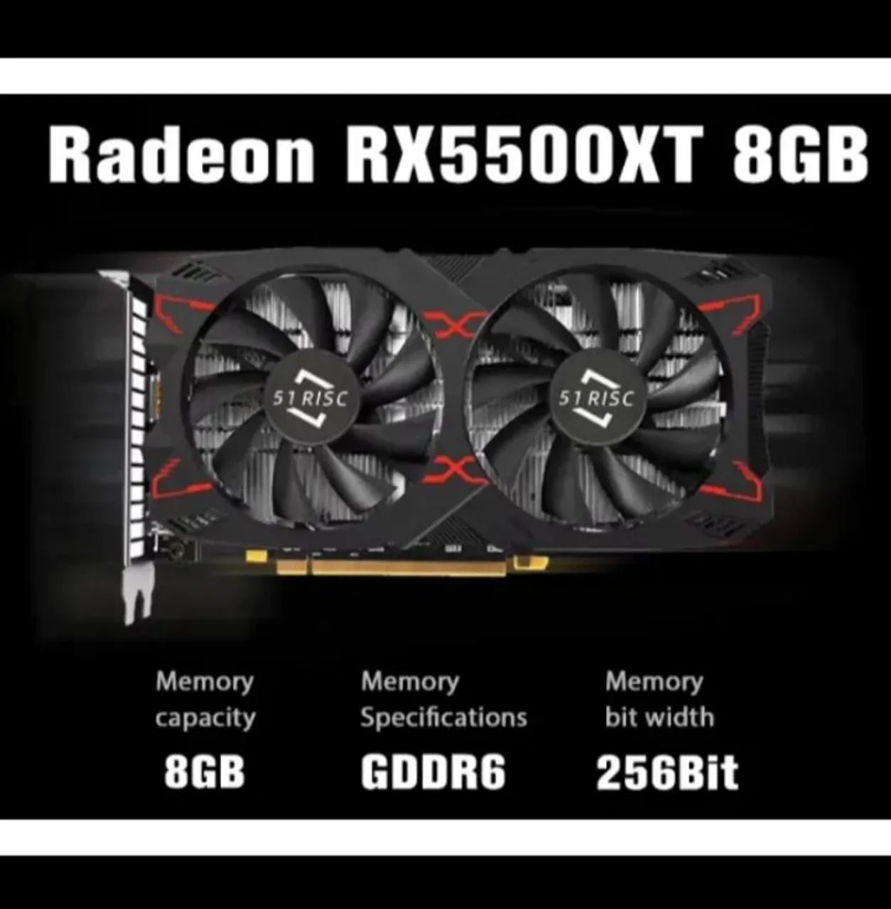 Placa vídeo RADEON RX 5500xt 8GB ( novo ) confira - Foto 4