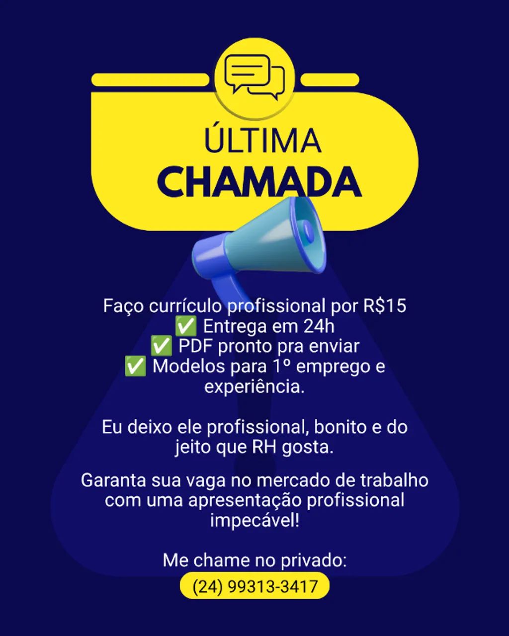 Confecção de curriculos