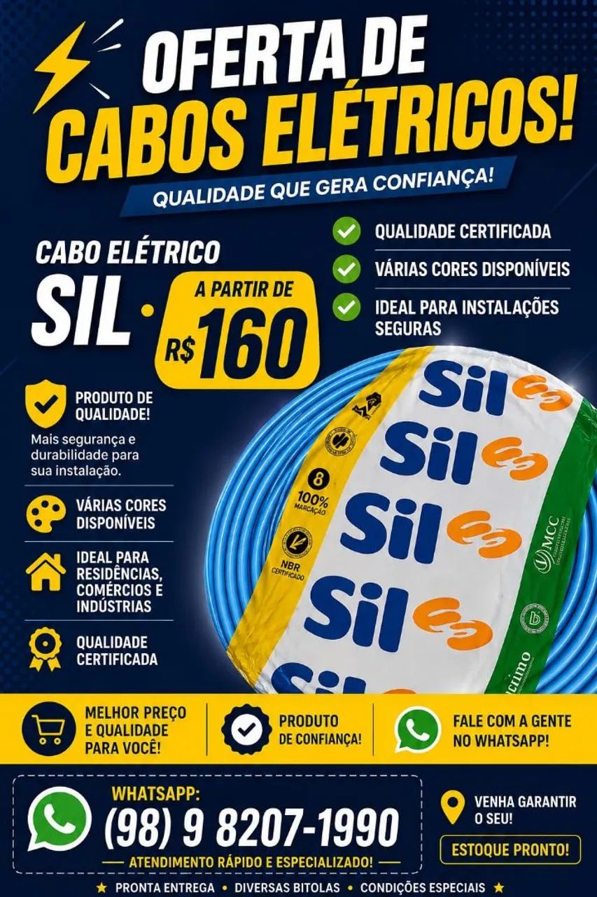 Cabo Sil flexível 
