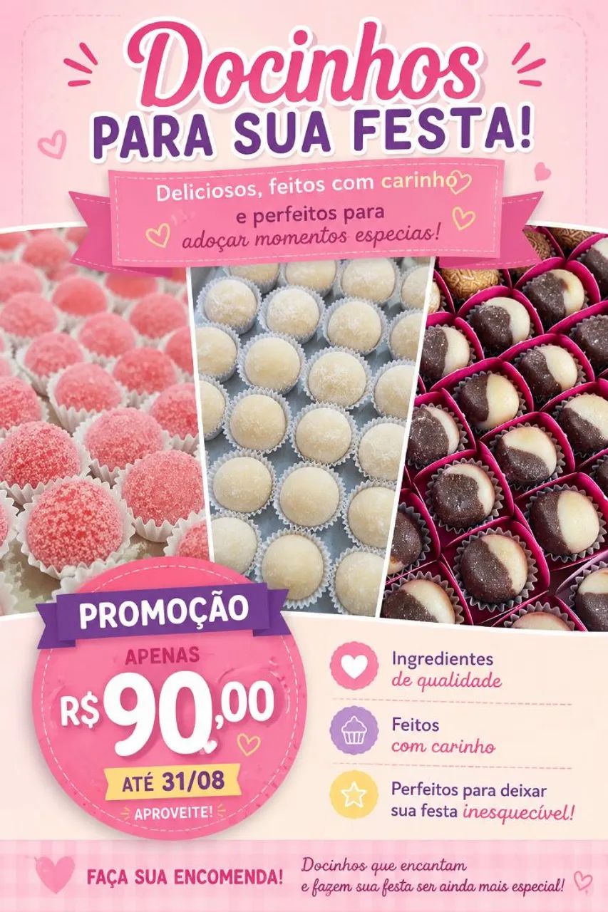 Docinhos na promoção!! 