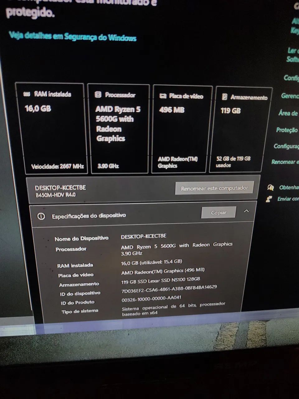 PC GAMER Ryzen  5 5600G ( 16 RAM ) SSD  - Foto 3