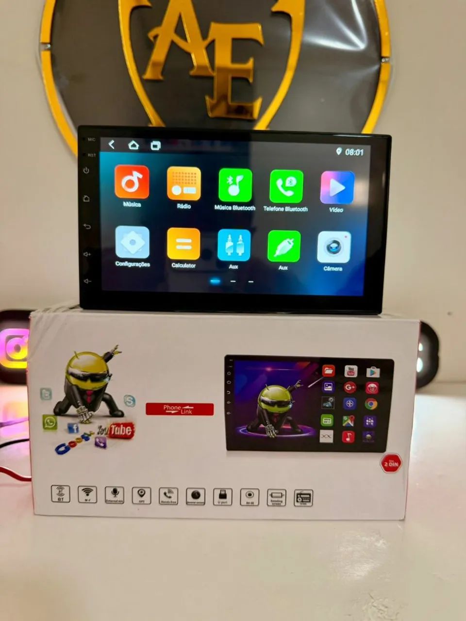 Multimídia 7 polegadas Android com carplay  - Foto 5
