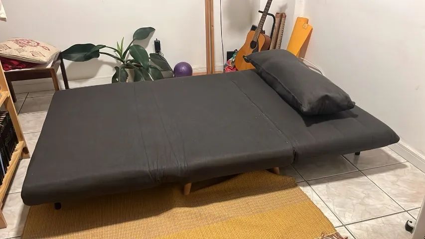 Sofá-Cama 2 Lugares Casal Cinza Escuro - Foto 2