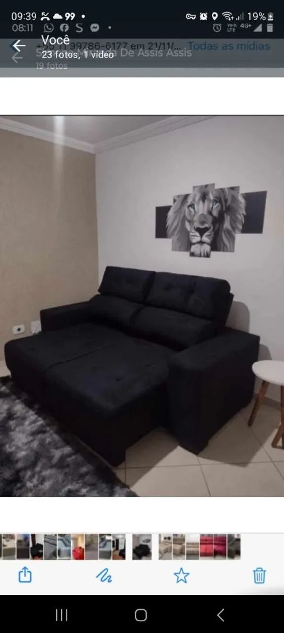 Sofá retratil reclinavel 
