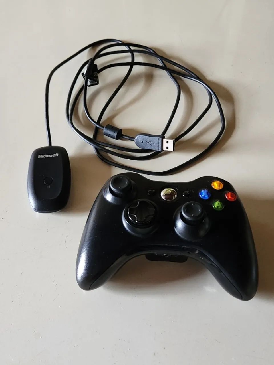 Controle Xbox360 para pc com receptor Microsoft originais 