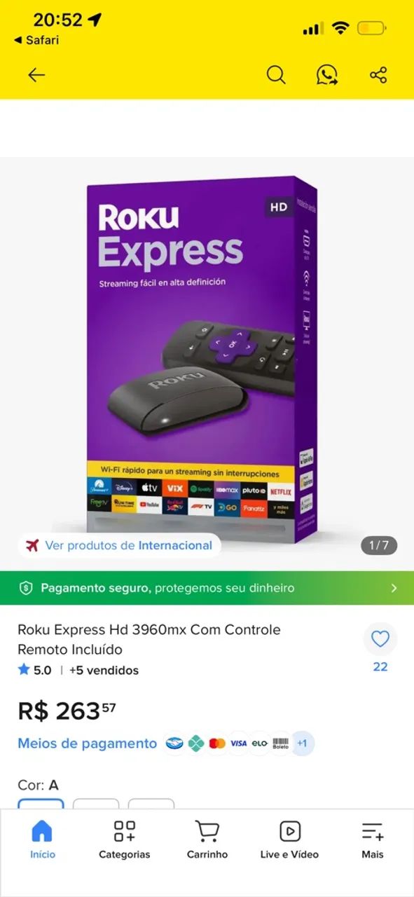 SMART TV LG 50 POLEGADAS + ROKU EXPRESS  - Foto 5
