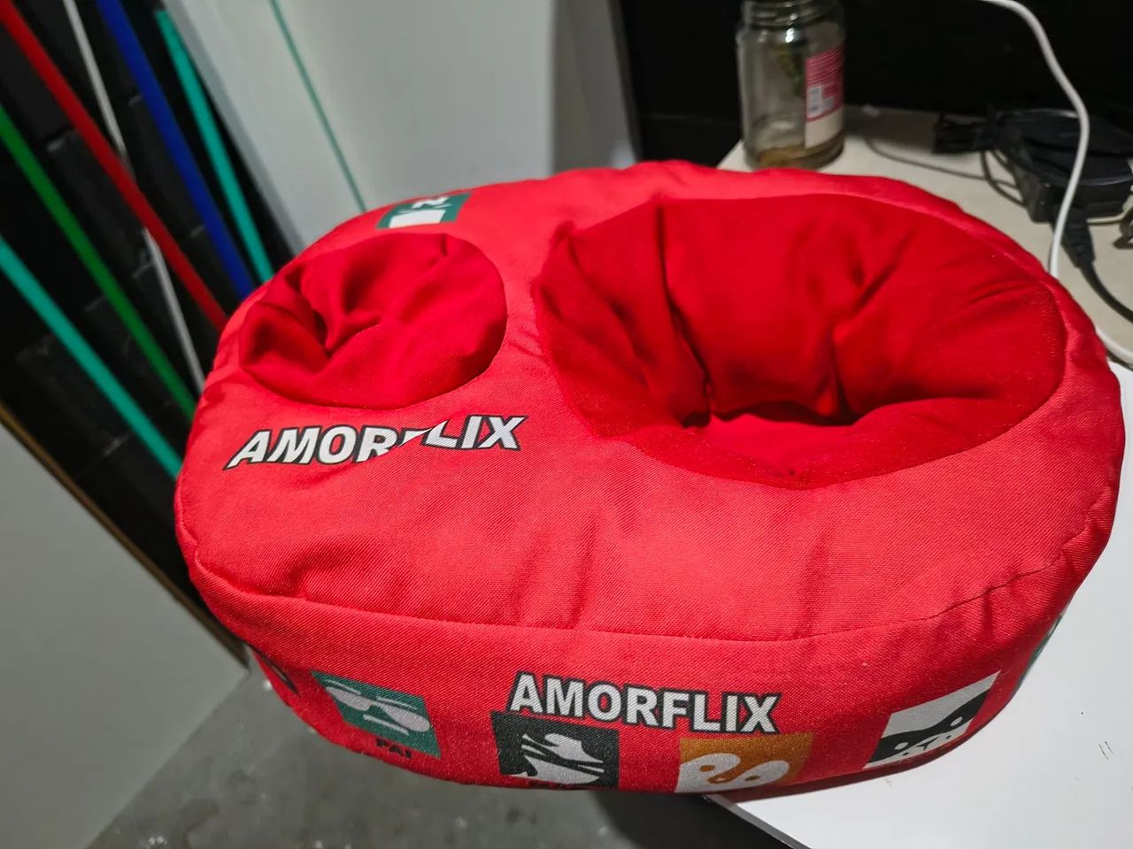 Almofada porta-pipoca vermelha  - Foto 2