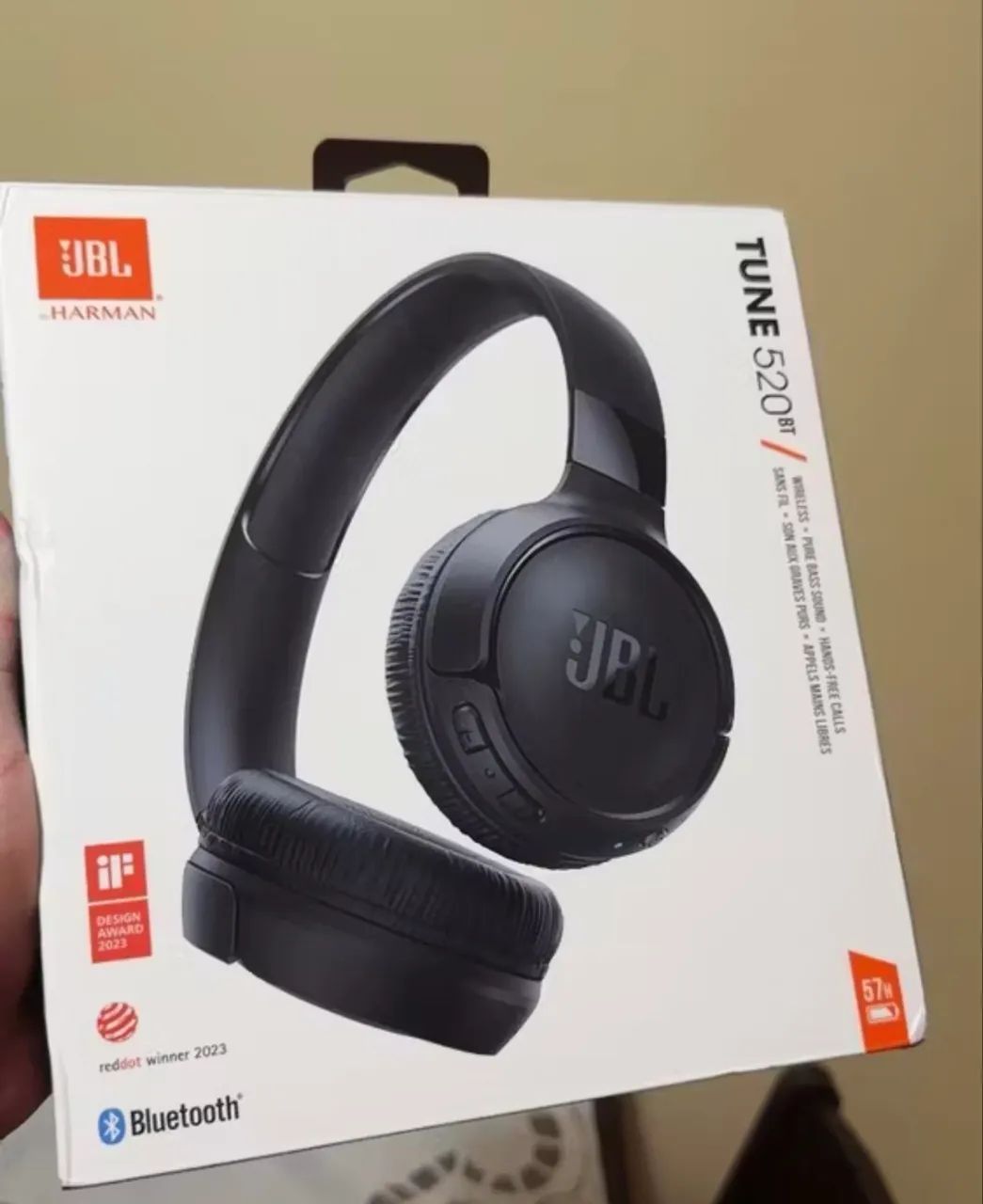 Fone de Ouvido JBL On Ear Tune 520BT Sem Fio - Preto