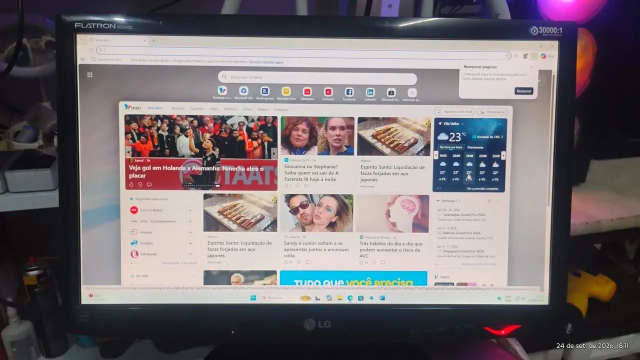 Monitor lg flatron modelo w2243c - Foto 5