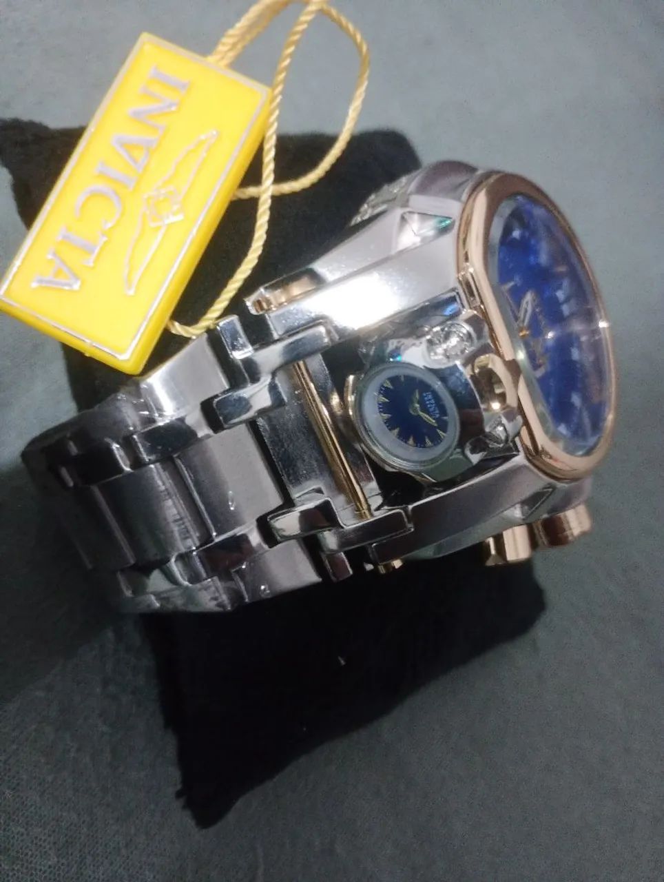 Relogio invicta Bolt Zeus prata com dourado - Foto 2