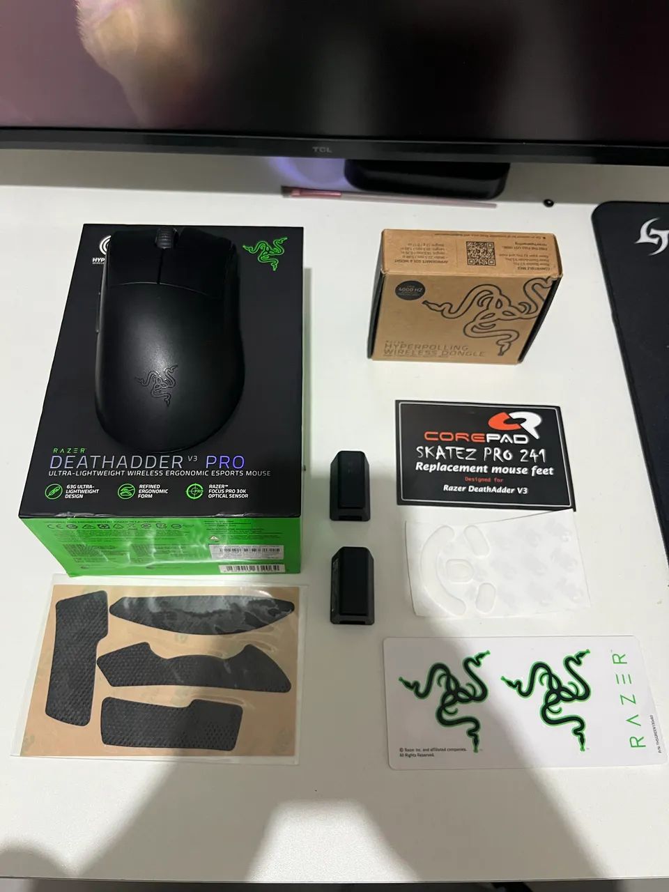 KIT Mouse razer deathadder v3 pro + dongle 8khz - Foto 2