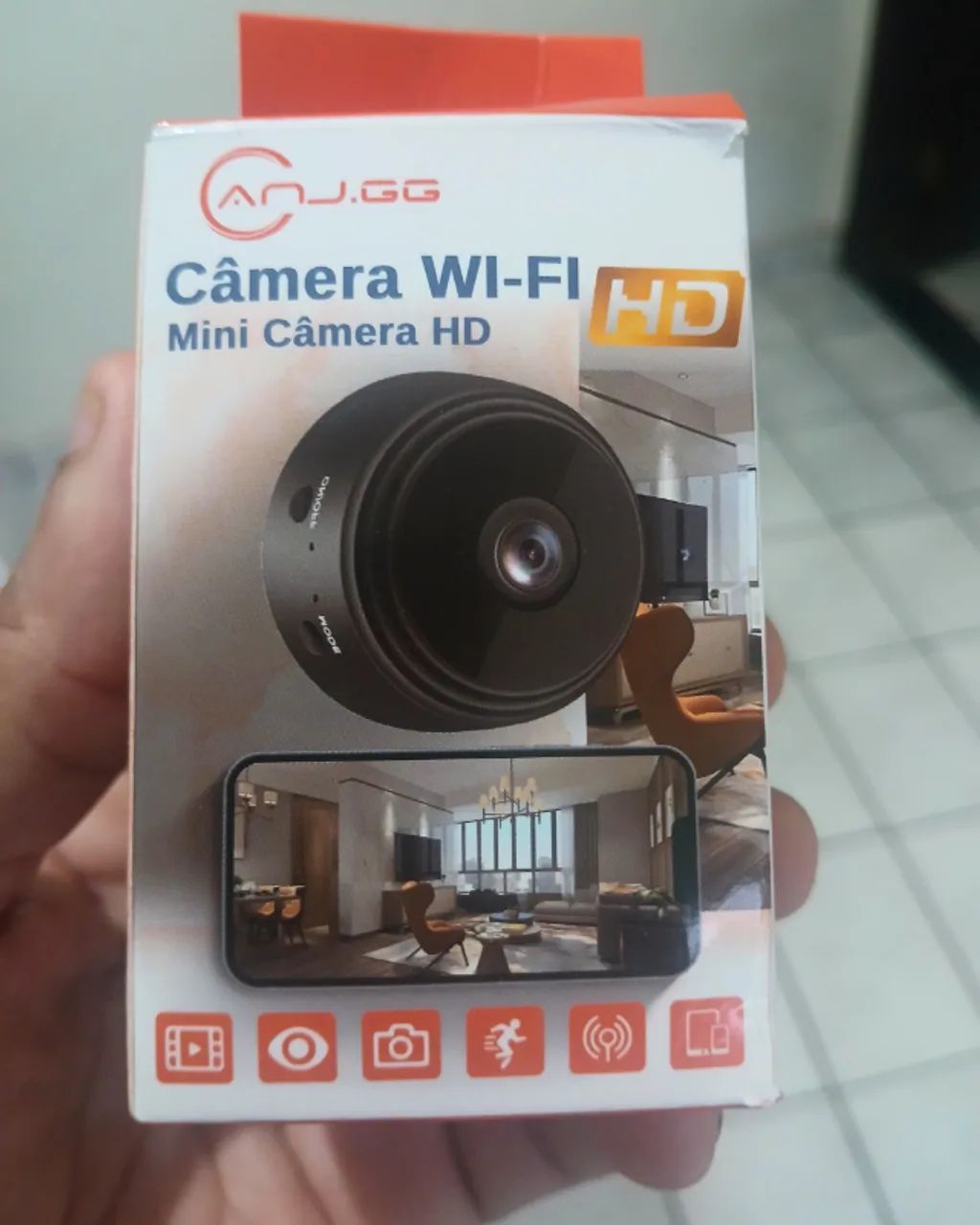 ? Mini Câmera Espiã WiFi com Visão Noturna e Sensor
