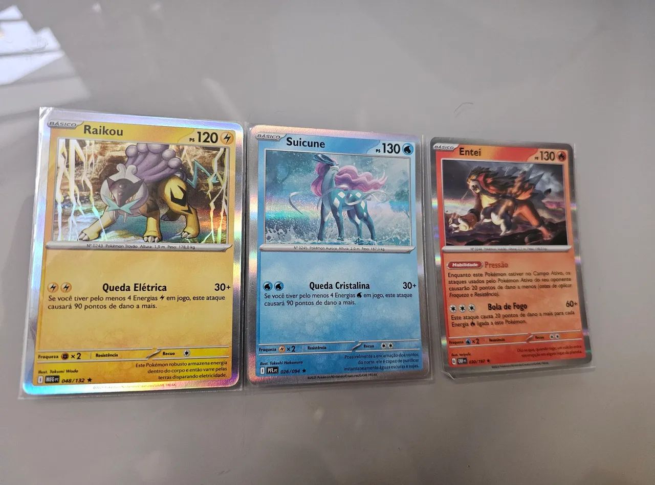 Cartas pokemon raros segunda geração 