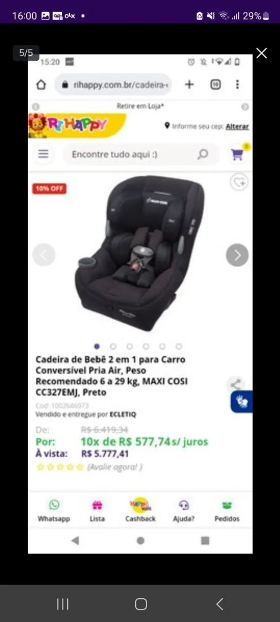 Cadeirinha de bebê para carro - Foto 4