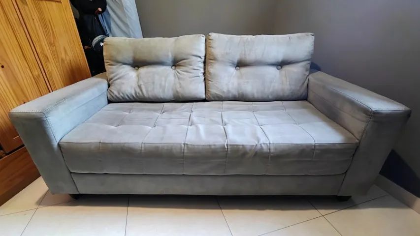 Sofá 2 Lugares Confortável | Suede | Ótimo Estado - Foto 4
