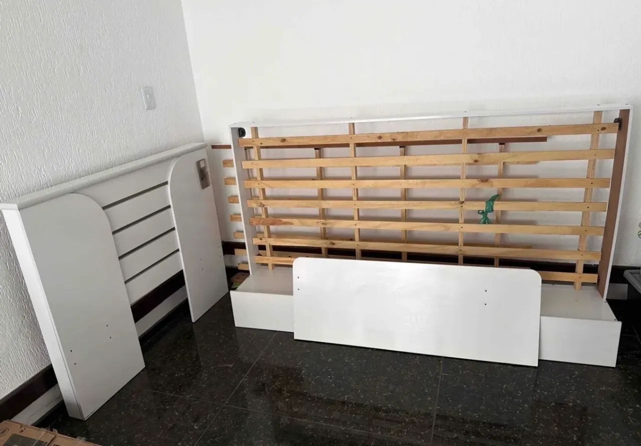 Bicama branca  yumi com 3 nichos e rodízio  - Foto 4