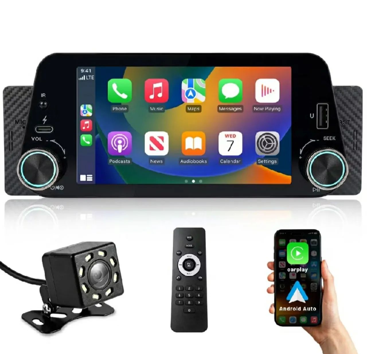Rádio MP5 bluetooth Carplay & Android auto - Foto 2