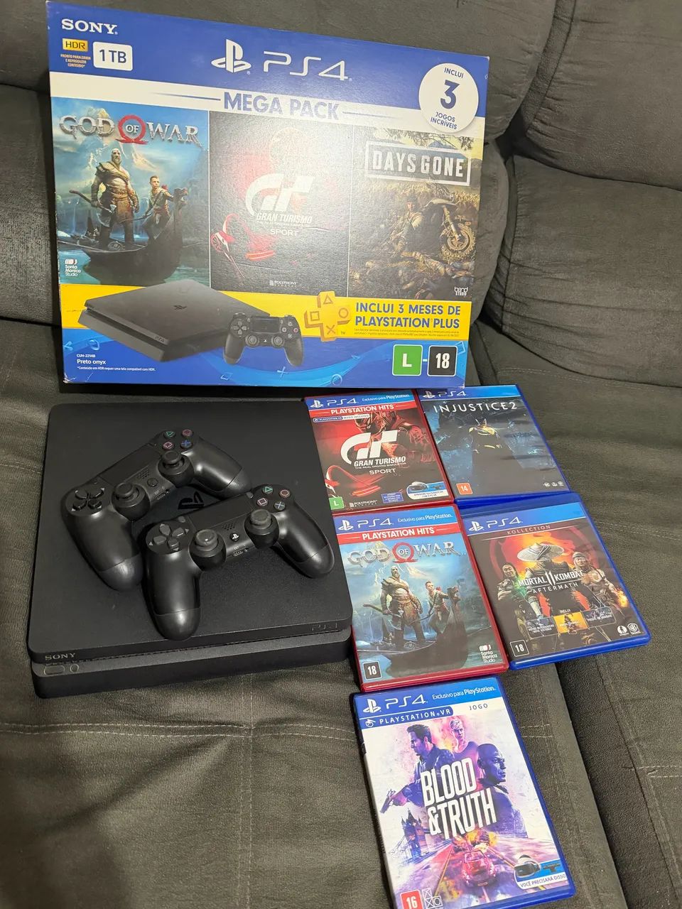 PS4 Slim 2 controles + jogos  - Foto 2