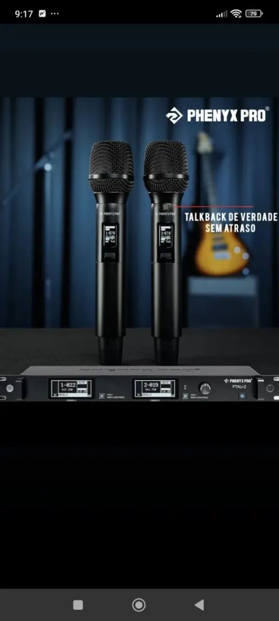 Microfone Phenyx Pro Profissional Sem Fio Duplo PTAU-2 TALKBACK (true diverse) - Foto 5